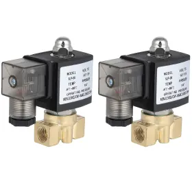 Ew843246a01 Ewaymotor 2pcs 1/4 Inch Npt 110-120v Air Suspension Valve Solenoid Brass Electric N/c