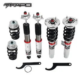 Fapo Pf006130-52 32 Clicks Adjustable Damper Lowering Kit For Bmw E46 320i 325i 328i Rwd 97-06