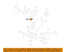 F2uz3020a Ford Oem Front Suspension-radius Arm Stopper