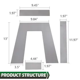 Alo592150 G-plus Universal Weld On Lowering Truck Under Bed Frame 10 Inch Step C Notch Kit 2 Wide Gm #3
