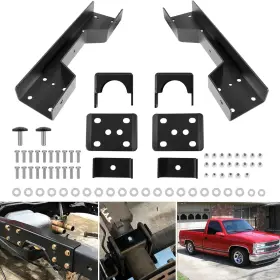 Gp1467 G-power C Notch Rear Support And Drop Flip Kit For Chevy Silverado C1500 Sierra 1988-1998