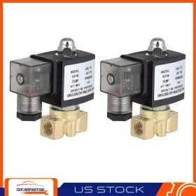 Gd843246c01 Gdcarpartsin 2pcs 1/4 Inch Npt 110-120v Air Suspension Valve Solenoid Brass Electric N/c