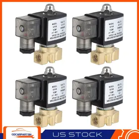 Gd843247c01 Gdcarpartsin 4pcs 1/4 Inch Npt 110-120v Air Suspension Valve Solenoid Brass Electric N/c