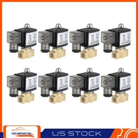 Gd843248c01 Gdcarpartsin Brass 8pcs 1/4 Inch Npt 110-120v Electric Solenoid Air N/c Ride Suspension Valve