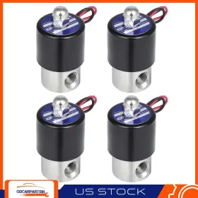 Gd843253c01 Gdcarpartsin 4 Solid 1/4 Inch Npt 12v Air Ride Suspension Valve Solenoid Electric Stainless Steel