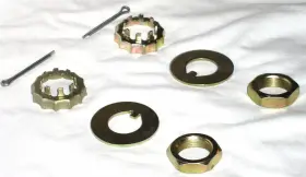 Ghmust1 Gearhead Mustang Ii Stock Spindle Nut Kit Street Hot Rat Rod Washers 13/16 Inch -20 Nuts