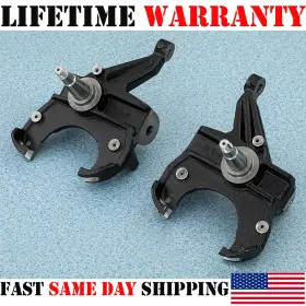 Gearzaar 2wd 1.25 2.5 Inch Front Drop Spindles Lowering Kit Fit 1973-1987 Chevy C10 With Rotor