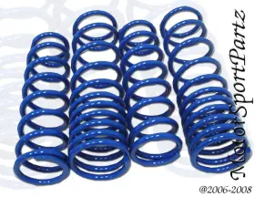 Ls-f500-12 Generic Lowering Springs Front Rear 4pcs Spring Kit Blue 12 Fiat Abarth 500 Hatchback 4 Cyl