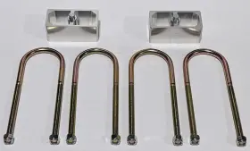 91643-200 Gh 2 Inch Drop Extruded Aluminum Rear Leaf Spring Lowering Block U-bolts And Hardware Kit