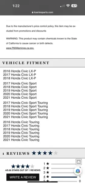 Mss0129 Godspeed Project 2016-2021 Civic Mono-ss Coilovers #2