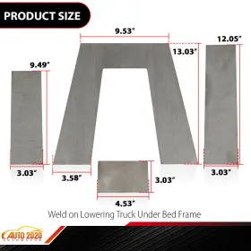 Gd112102 Grandorange New Weld-on Lowering Truck Under Bed Frame 10 Inch Tall Step C Notch Kit 3 Wide #3