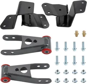 Dp101147 Gtb 4 Inch Rear Drop Kit Shackles And Hangers For 1988-1998 Chevy Silverado Gmc 1500 Truck