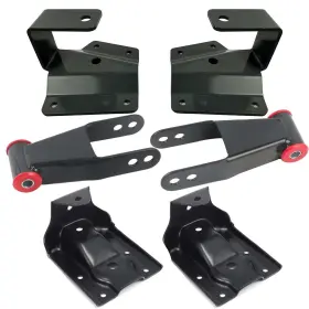 101148 Hdx 4 Inch Drop Kit Rear Shackles And Hangers For 1999-06 Chevy Silverado 1500 Gmc Sierra #2