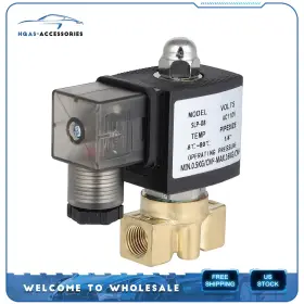 Hq128413a01 Hqas-accessories 1/4 Inch Npt 110v-120v Brass Electric Solenoid Valve Gas Water Air Normally Closed