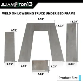 Jijia20241121-2 Jijiamotor13 Weld-on Lowering Truck Under Bed Frame 10 Inch Tall Step C Notch Kit 3 Wide #3