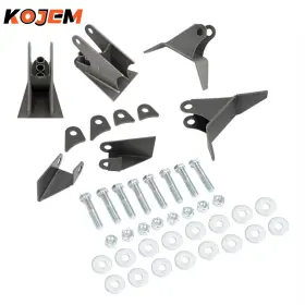 Kojem 703159763290 Rear Weld On Triangulated 4 Link Brackets Air Ride Suspension For 2.75 Inch Axle