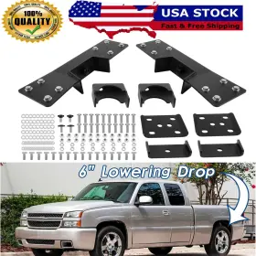 Kyqp1073 Kyauto C-notch Rear Support And 6 Inch Drop Flip Kit For 99-07 Chevy Silverado C1500 Gmc Sier