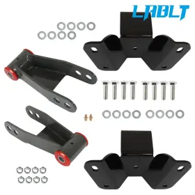 Om280359oc Lablt 4 Inch Rear Drop Lowering Kit Shackles Hangers For Ford F-150 F-100 1973-1996 2wd