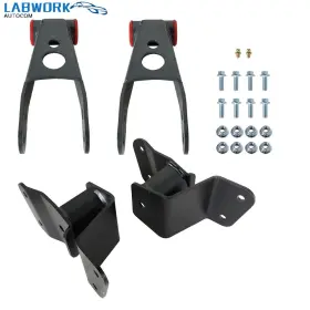 La1642227cm Labworkauto 4 Inch Rear Drop Kit Shackles Hangers For Gmc Sierra 1500 Series 1988-1998
