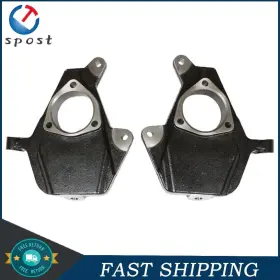 Sst110713t Labworkmoto Black Steel 2 Inch Drop Lowering Spindles For 99-06 Chevy Gmc Silverado Sierra 1500