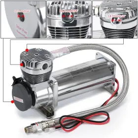 Le-vac01-38 Leon 12v 200psi Air Compressor For -train Horns Suspension-replacement Pump Only