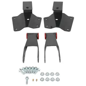L180826top Linktop For 1999-06 Chevy Silverado 1500 Gmc Sierra 4 Inch Drop Kit Rear Shackles And Hangers