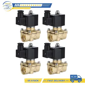 L843241top Linktop Electric Solenoid Air Ride Suspension Valve Brass For 4pcs 3/4 Inch Npt 12v N/c