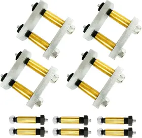3000225 Llannder Heavy Duty Shackle Upgrade Kit Trailer 2.25 Inch Shackles Tandem