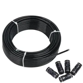 Lk-npu-1 Lokocar Lk-nal-1/4100ft Lk-npu-1/4 Nylon Air Line Tubing Kit 1/4 Inch Od 100ft Hose Dot Push To Connect Fittings Black