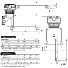 Lz-vac01-38 Lzone Air Suspension Compressor/ Pump Dc 12v 480c Maxpower 200 Psi Outlet 3/8 Npt #3