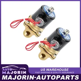 Ma829116j01 Majorin-autoparts 3/8 Inch Npt 2pc Fit Fortrain Horn Air Ride Suspension Valve Brass Electric Solenoid