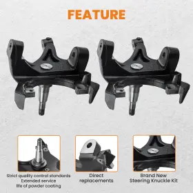 09gop7 Maxpeedingrods 2 Inch Drop Spindle With 1.25 Rotor For Chevy Gmc C1500 C2500 Suburban 1988-98 2wd