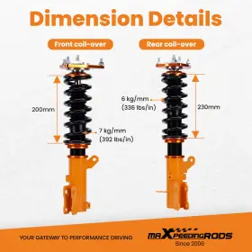 0pgqyk Maxpeedingrods Coilovers Kit For Hyundai Tuscani 2003-2008 24 Ways Adjustable Damper Shocks #3