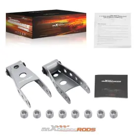 0qfuts Maxpeedingrods Rear 2 Inch -3 Lowering Drop Shackle Kit For Gmc Sierra Chevy Silverado 1500 07-18