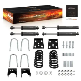 1504xb Maxpeedingrods 3 Inch Front 5 Rear Drop Lowering Springs Shocks Flip Kit For Chevy C10 1973-1987