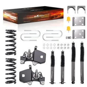 Maxpeedingrods 1vm5qt Front 3 Inch Rear 6 Drop Kit Shocks For Ford F-150 2wd V8 97-2003 Nitrogen Charged