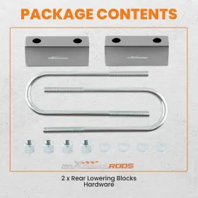 2eaytu Maxpeedingrods 3 Inch Rear Drop Lowering Kit Blocks U-bolts For Chevy C10 C20 Gmc C15 C25 63-72