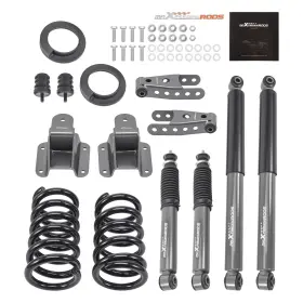 2i5egd Maxpeedingrods Adjustable Height Drop Kit For Dodge Ram 1500 2wd V8 94-99 Front 2-3 Inch Rear 4