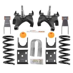 2sctwu Maxpeedingrods Front 5 Inch Rear 7-8 Drop Kit For Chevrolet Gmc C1500 1988-98 With 1.25 Rotors V8
