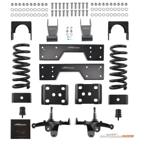 Maxpeedingrods 47zpra Drop Shackle Lowering Spring Kit For Chevrolet Silverado C1500 1988-1998 2wd V8