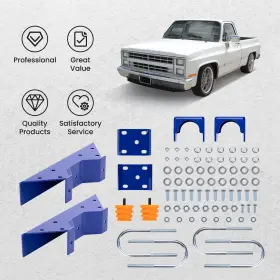 4egy17 Maxpeedingrods Rear Frame 6 Inch Drop Lowering Flip Kit For Chevrolet C10 73-87 Steel #3