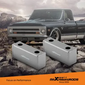 4iq3j1 Maxpeedingrods Rear Drop Kit 3 Inch Lowering Blocks For Chevy C10 C20 Truck 2wd 1960-1972 #3