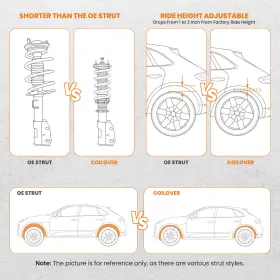 53srxq Maxpeedingrods 24-level Adjustable Damper Coilovers Shocks Kits For Honda Accord 2003-2007 #3