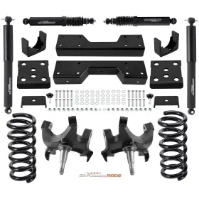 54diqy Maxpeedingrods Front 4 Inch Rear 6 Drop Kit With Shock For Chevy Gmc C1500 1988-98 1.25 Rotors V8