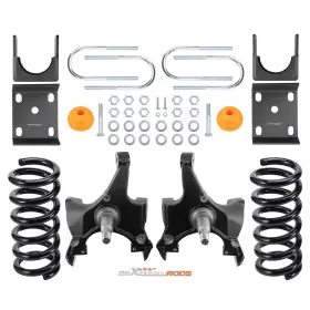 5p4ovb Maxpeedingrods Front 4 Inch Rear 6 Drop Kit For Chevrolet Gmc C1500 88-98 With 1.25 Rotors V8