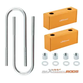 5ybme3 Maxpeedingrods 3 Inch Drop Lowering Blocks Kit With U-bolts For Chevrolet C10 / C1000 2wd 1963-1972