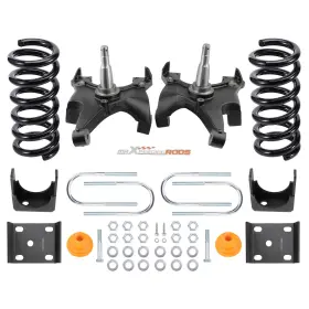 6peni4 Maxpeedingrods Front 4 Inch Rear 6 Drop Kit For Chevy Gmc C1500 88-1998 With 1.25 Rotors V8