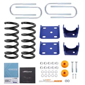 6tfvj3 Maxpeedingrods Front 3 Inch Rear 6 Drop Springs Kit For Chevy Silverado Gmc Sierra C1500 2wd 88-98