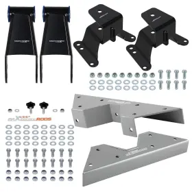 6u2bx5 Maxpeedingrods Rear 4 Inch Drop Lowering Shackles And Hangers Kit With C Notch For Chevy C10/r10 73-87