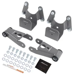 6woimg Maxpeedingrods Rear 4 Inch Drop Kit Shackle Hanger Fit Dodge Ram Charger D100 D150 2wd 1977-1988